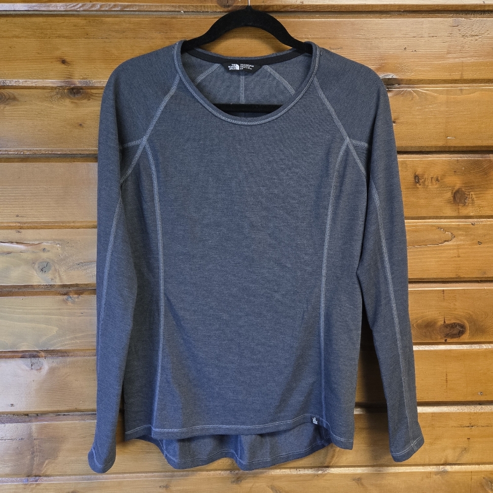 The North Face FlashDry Base Layer Long Sleeve Charcoal Gray Women's Size S